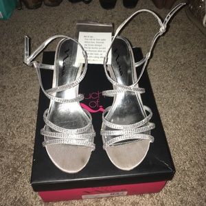 Silver short heels